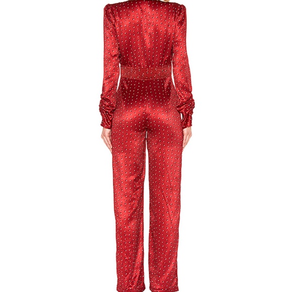 x REVOLVE Vera Jumpsuit in Red Dot - Picture 2 of 2